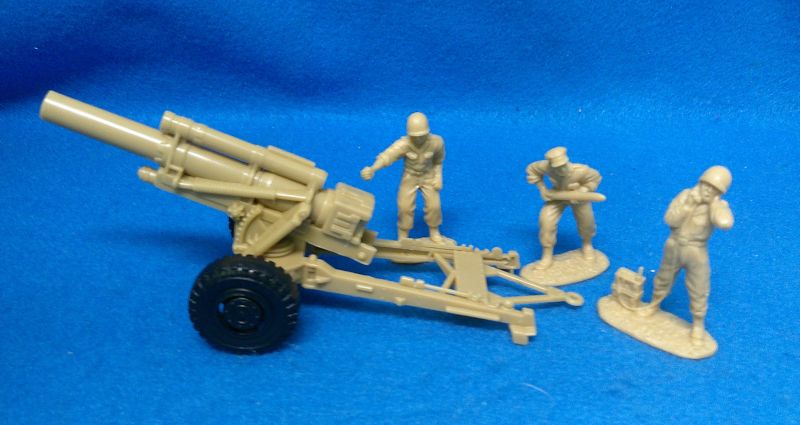 MXR779C Marx WWII U.S. Howitzer w/ 3 Man Crew - TAN (54MM)